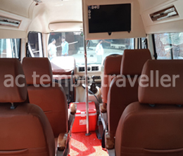 6 1x1 seats with bed seating tempo traveller - ranthambore rajasthan tour