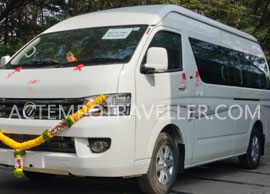 new luxury foton view mini van on rent in delhi