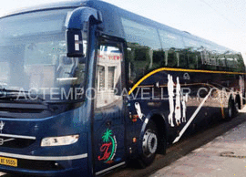 55 seater multi axle volvo luxury coach with toilet washroom on rent in delhi india